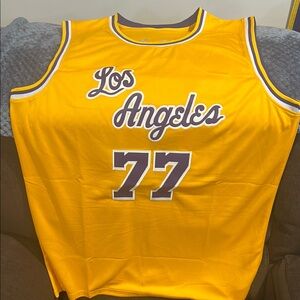 🔥🔥SALE🔥🔥Replica Custom Gold Los Angeles Luka Doncic Jersey